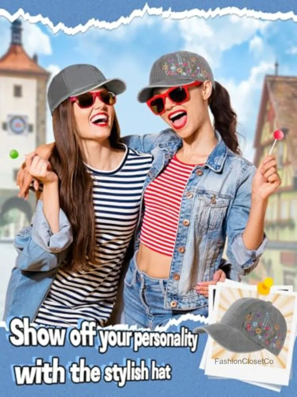Embroidered Baseball Cap - Adjustable Breathable Polyester Hat for Casual Wear